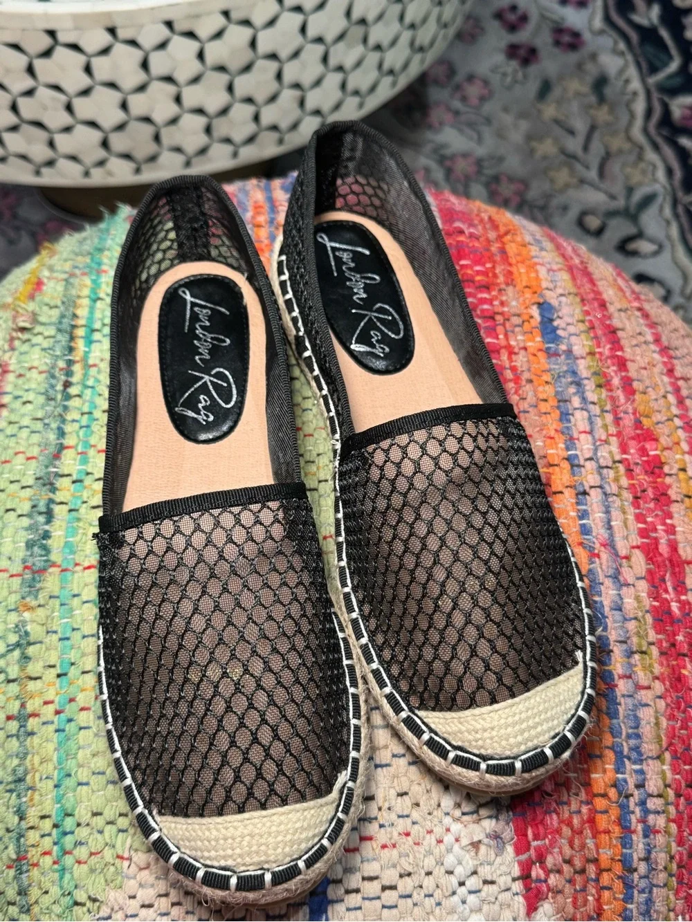 ▪️▪️Black Mesh Espadrille Flats ▪️▪️